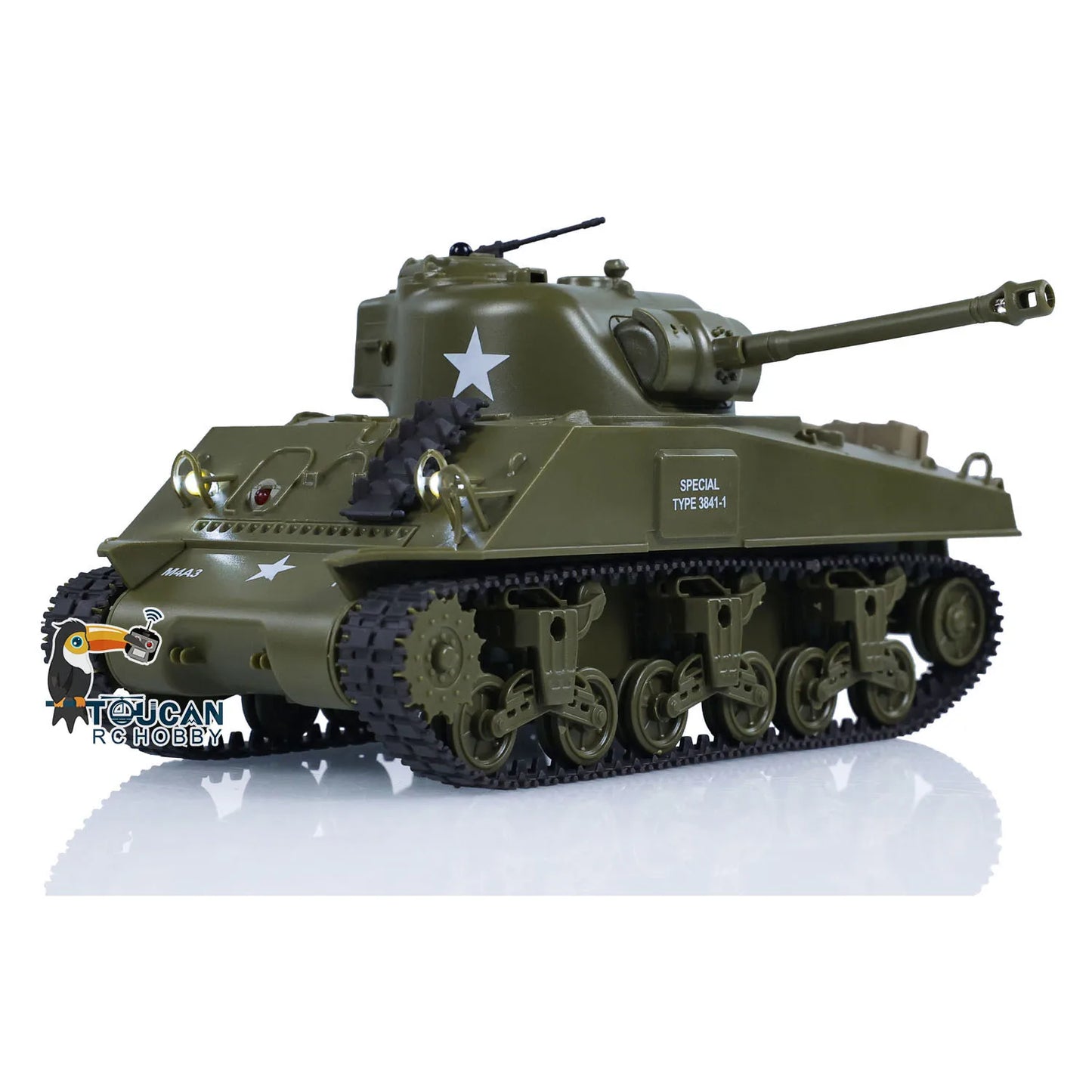 US Stock Heng Long 1/30 RC Battle Tank Sherman M4A3 3841-01 2.4G Remote Control Miniature Toy Tanks Compact Play TH23393