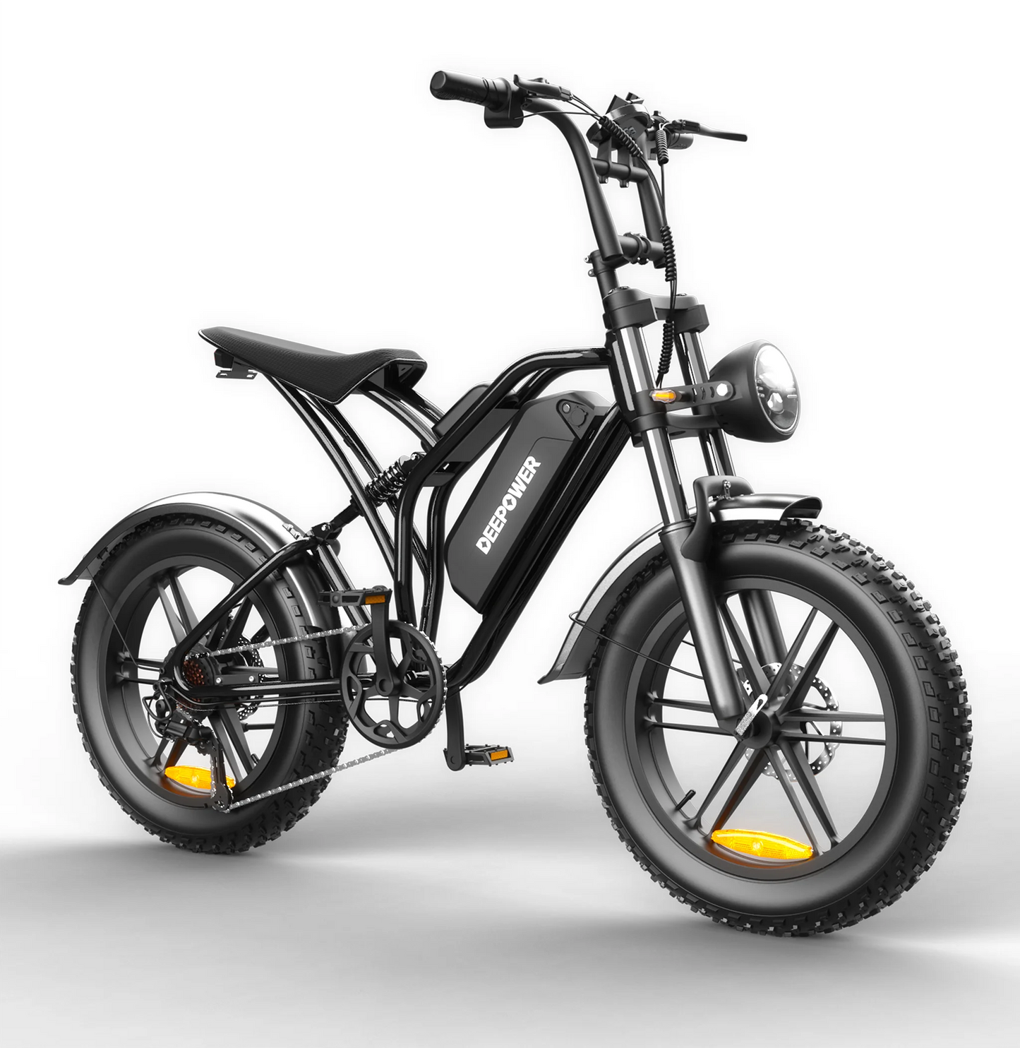DEEPOWER S20 Off-Road Electric Bike 1500W Motor 48V 25AH LG Battery Adults Mountain LED Display Ebike All-Terrain Motorcycle