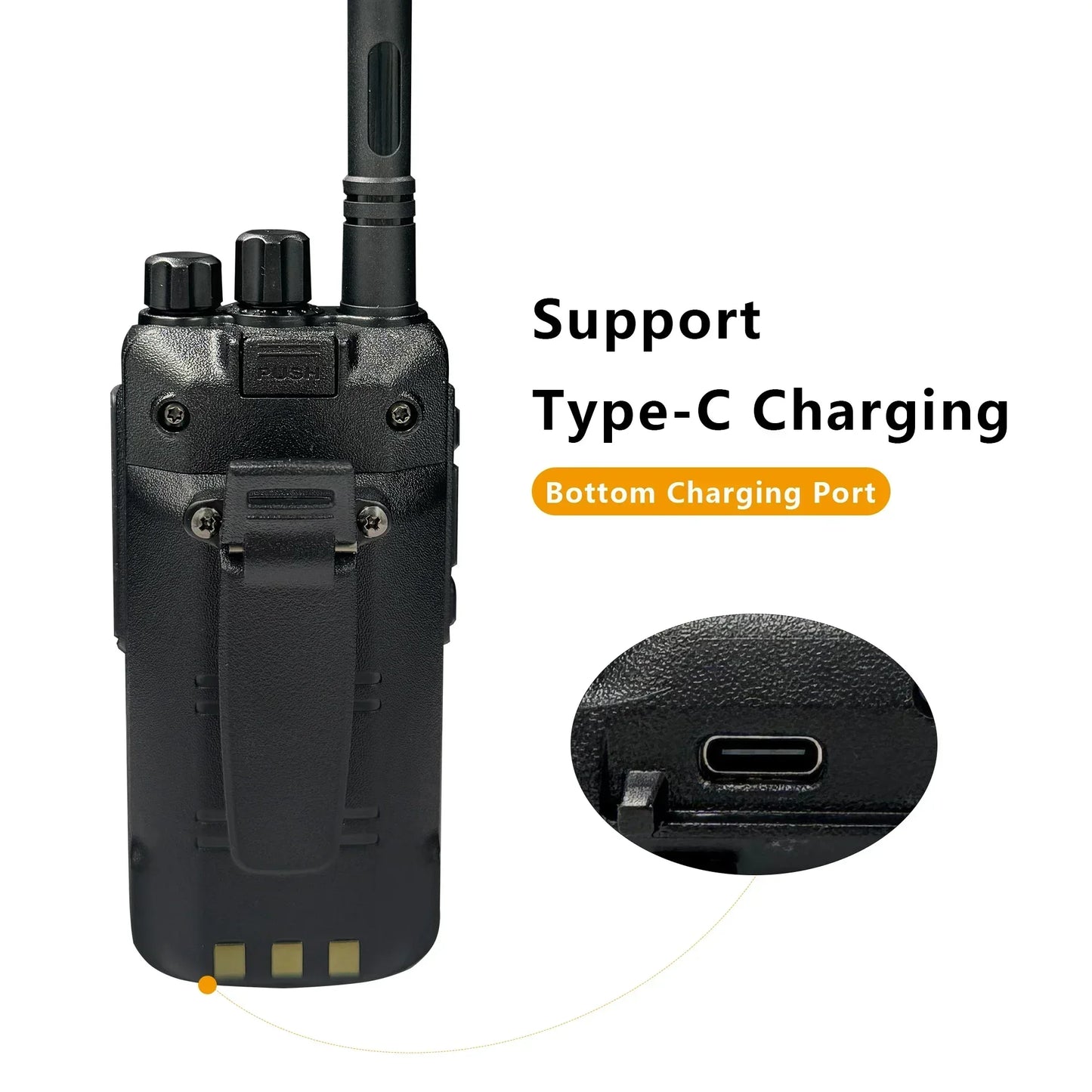 For TYT MD-380 Battery Thickened Li-ion Battery 2800mAh USB-C Charging Compatible with TYT MD-UV380 DP-290 RT3S Radios