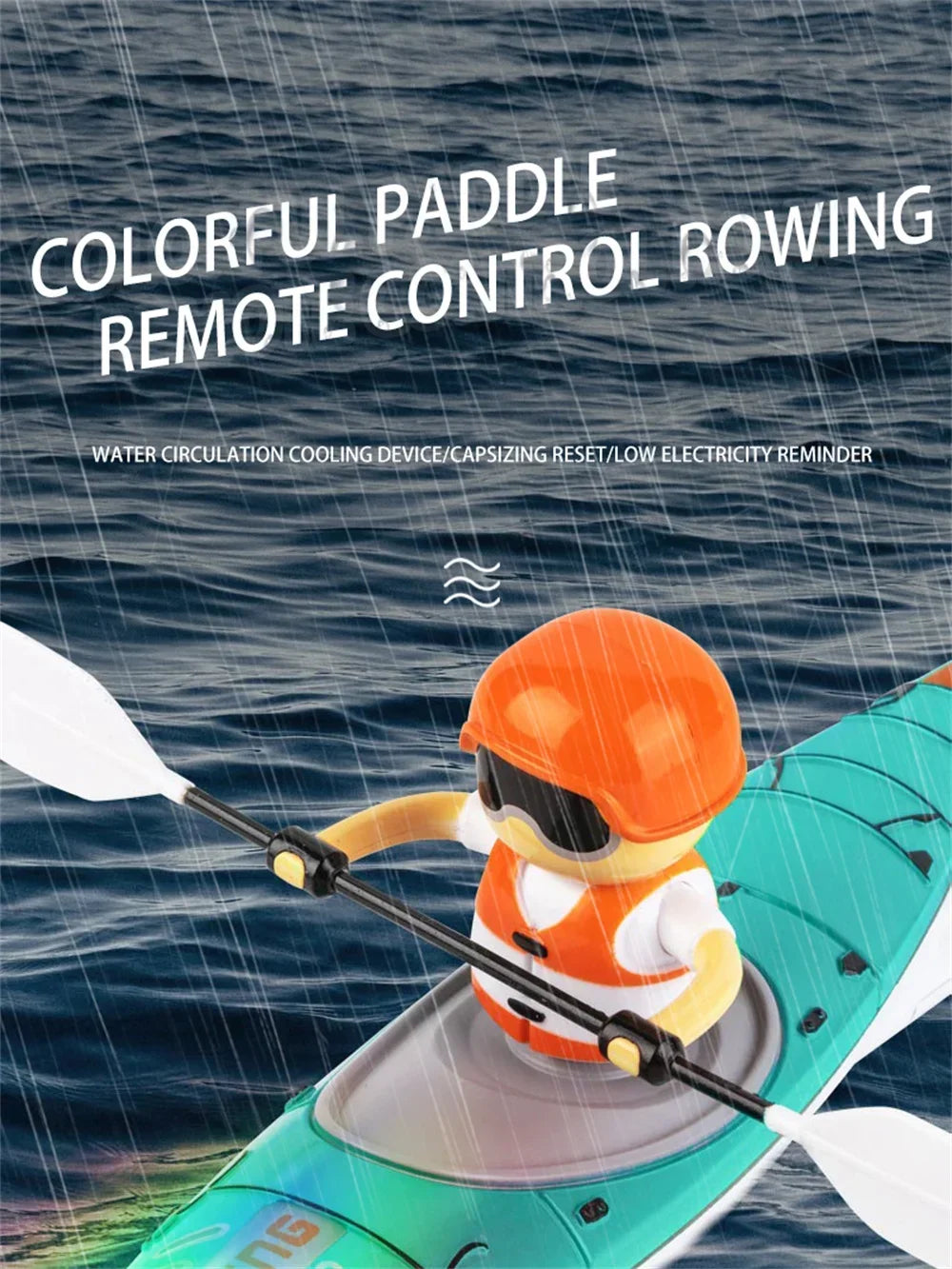 RC Boat Paddling Kayak Racing Remote Control Speedboat Water Battle Ship Game Outdoor Children's Toys for Kids Boys Gifts