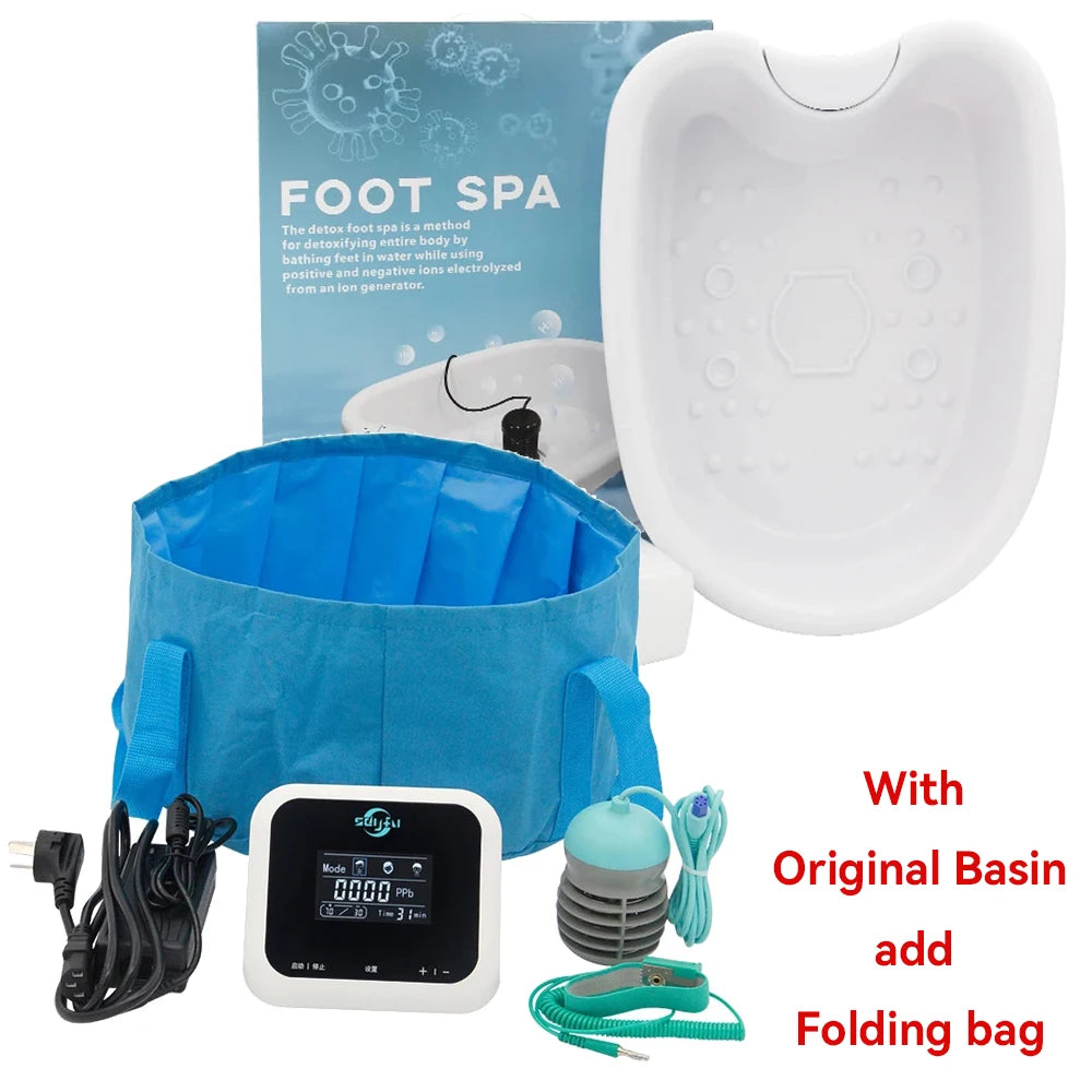 Electric Ionic Foot Detox Machine Foot Spa Plantar Cell Ionic Spa Arrays Aqua Health Therapy Footbath Spa for Foot Massage Relax