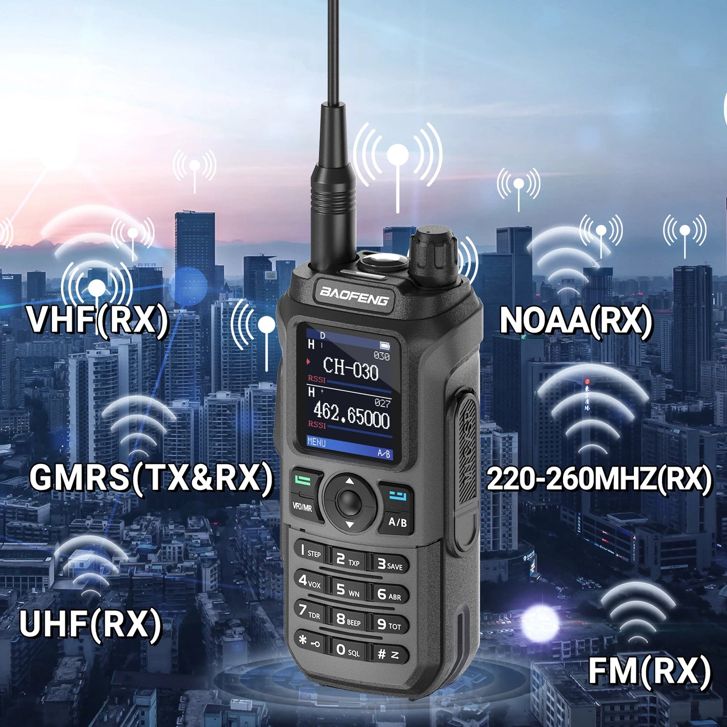 1/2PCS GM-21 PRO Walkie Talkie Wireless Copy Frequency Type-C NOAA Up UV-21 PRO V2 Ham Radio Two Way Radio For Hunting