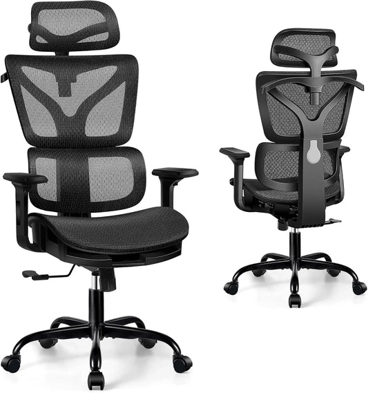 Office Chair Ergonomic Desk Chair, High Back Gaming Chair, Big and Tall Reclining Breathable Mesh Chair Comfy Home Office Chair