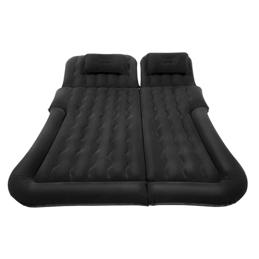Universal Foldable Inflatable Bed Portable Inflatable Mattress Set Car Back Seat Sleeping Flocking Air Bed Cushion w/Pump+Pillow
