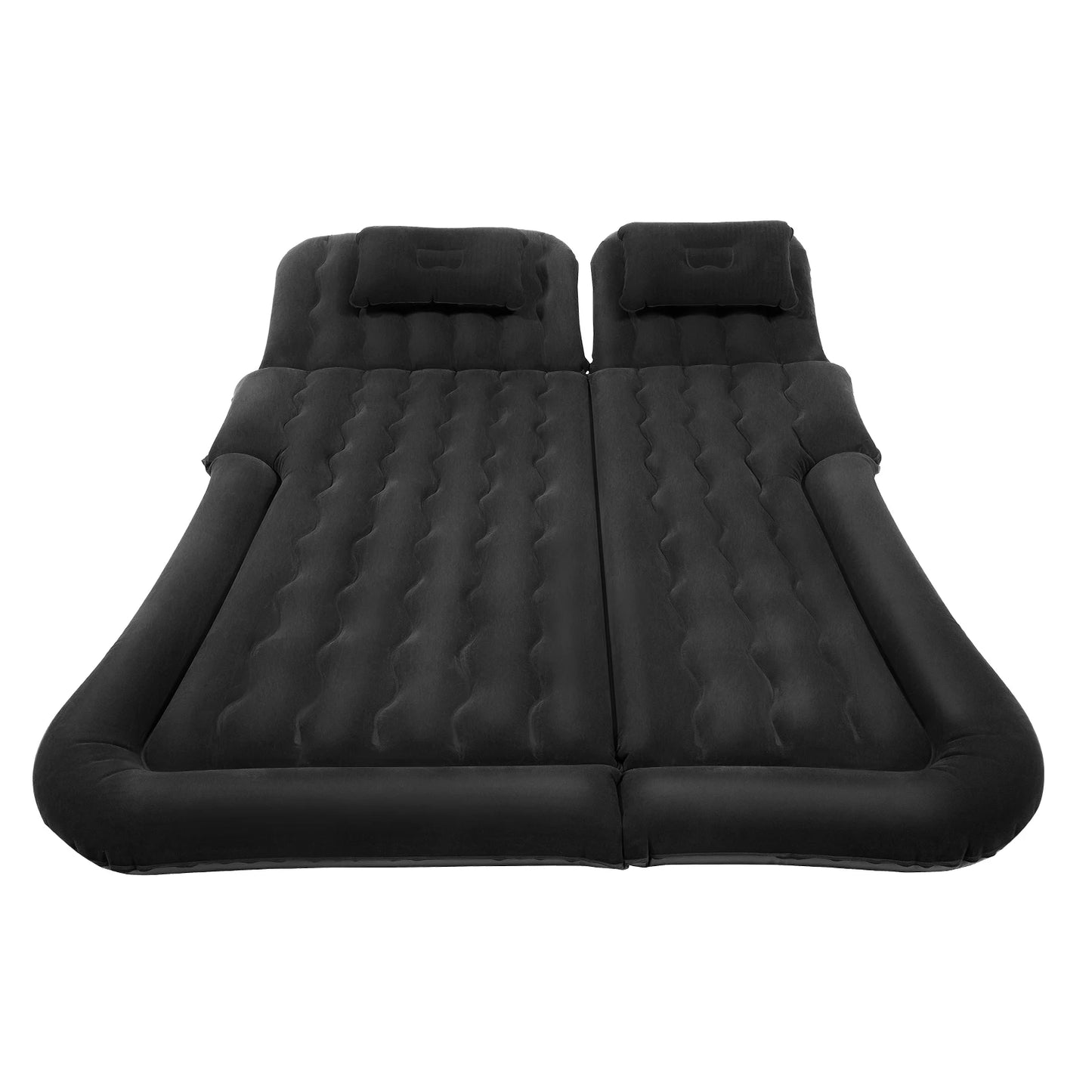 Universal Foldable Inflatable Bed Portable Inflatable Mattress Set Car Back Seat Sleeping Flocking Air Bed Cushion w/Pump+Pillow