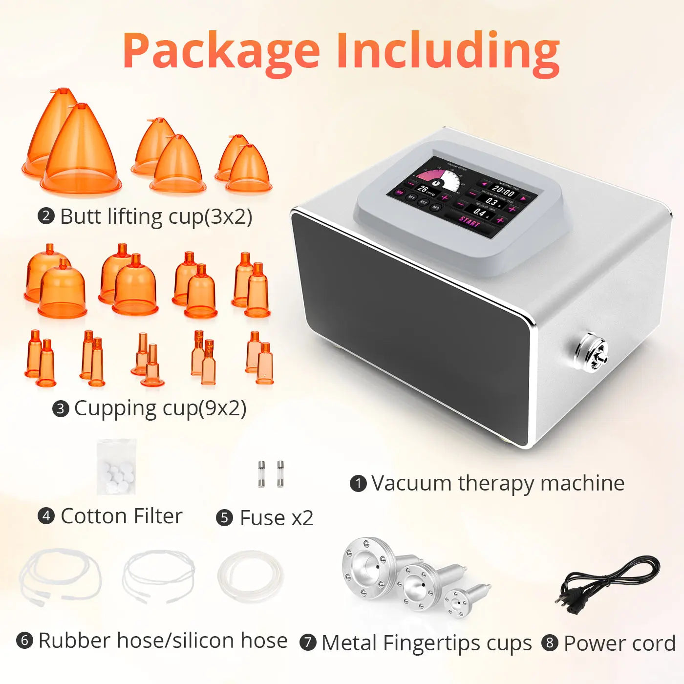 buttocks vacuum machine Upgraded Better thermal conductivity and durability stainless steel vacuum therapy machine