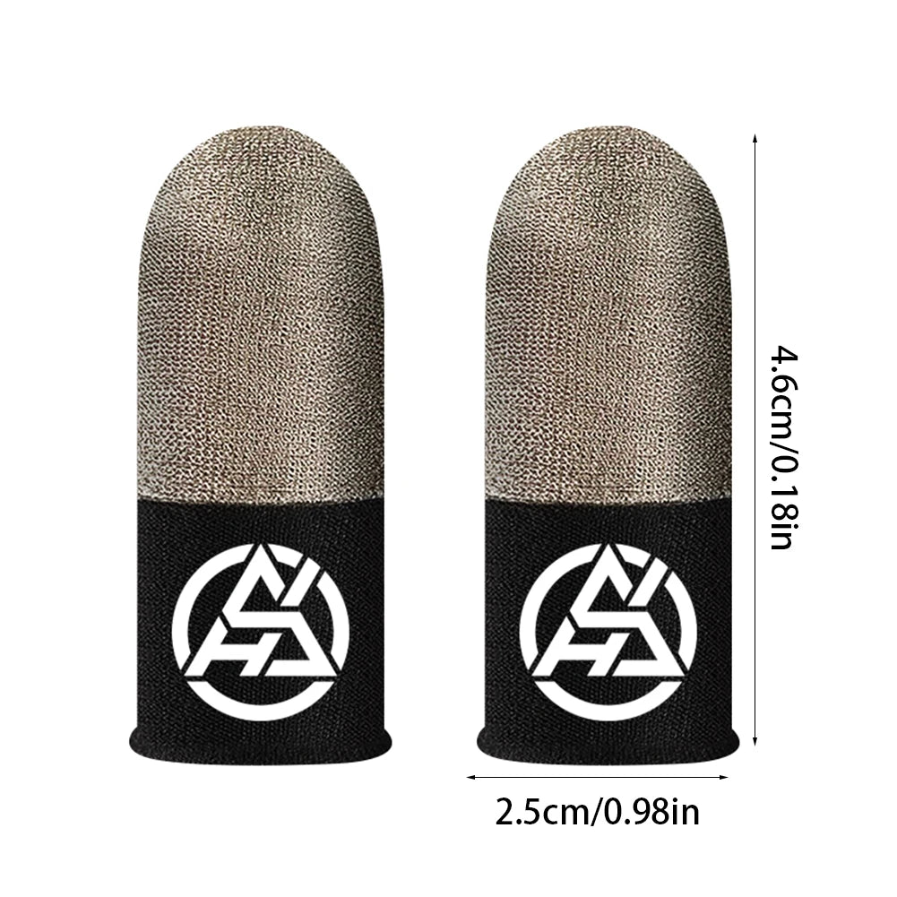 1/2 Pair Luminous Fingertips Sweat-Proof Game Finger Sleeve Non-slip Fingertip Cover Sensitive Mobile Touch Glove for PUBG Game