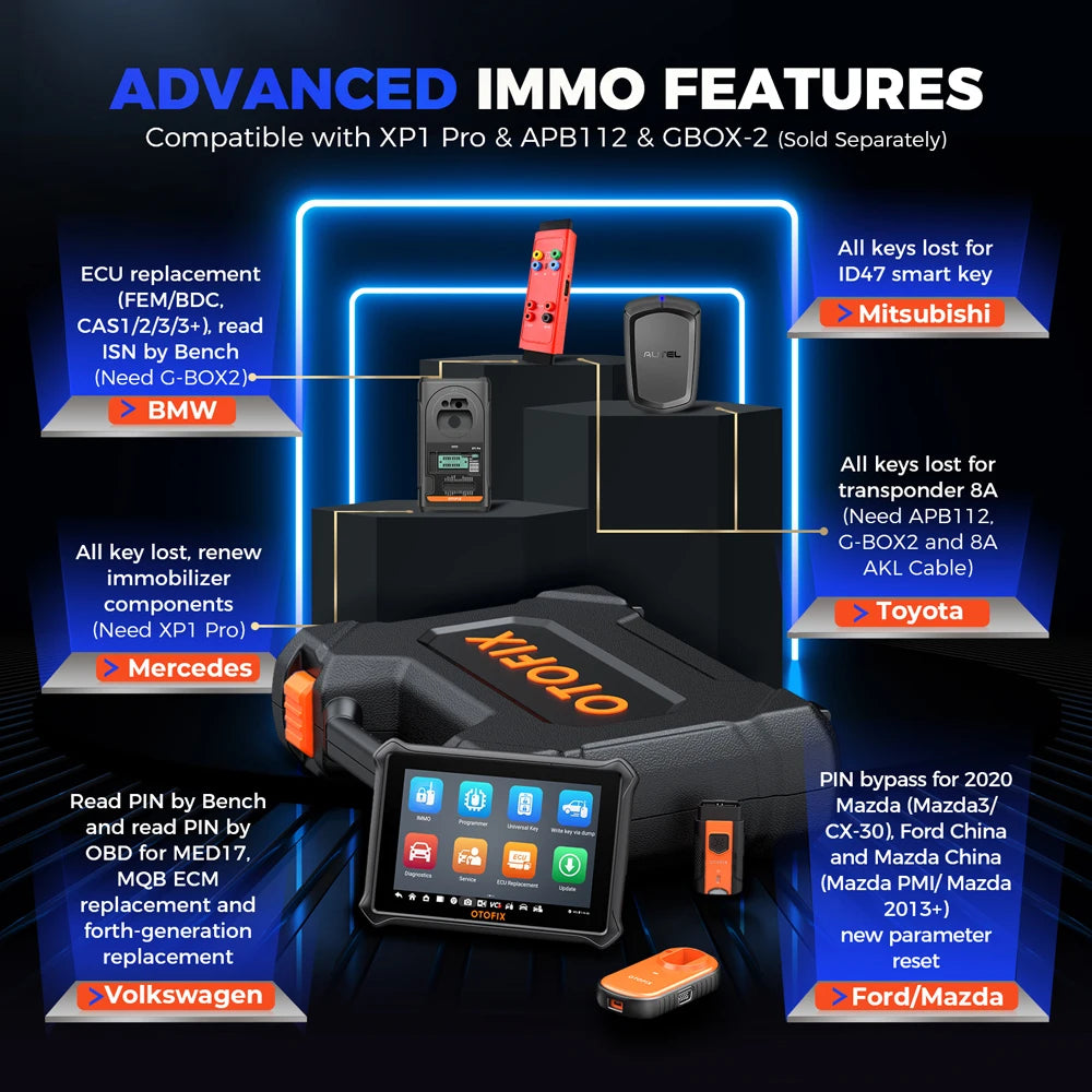 Key FOB Programming Tool OTOFIX IM1 Diagnostic Tool 2 Year Free Update XP1 Key Programmer Full IMMO Service Diagnostic scan Tool