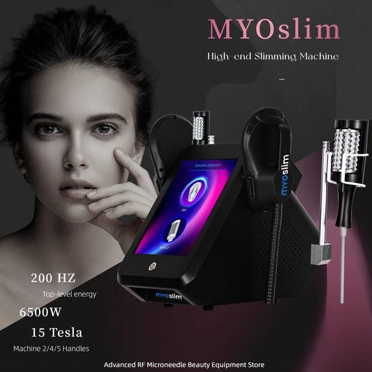 Weight Loss Electromagnetic Slimming 6500W 200HZ Roller EMS Body Sculpt Machine RF Sculpting Muscle Stimulation Massager MYOslim