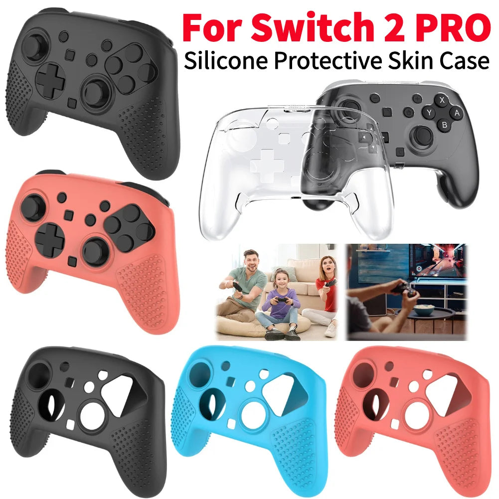 For Nintendo Switch 2 Pro Game Controller Silicone Protective Skin Case Anti-drop Protection Shell Anti-scratch Protective Cover
