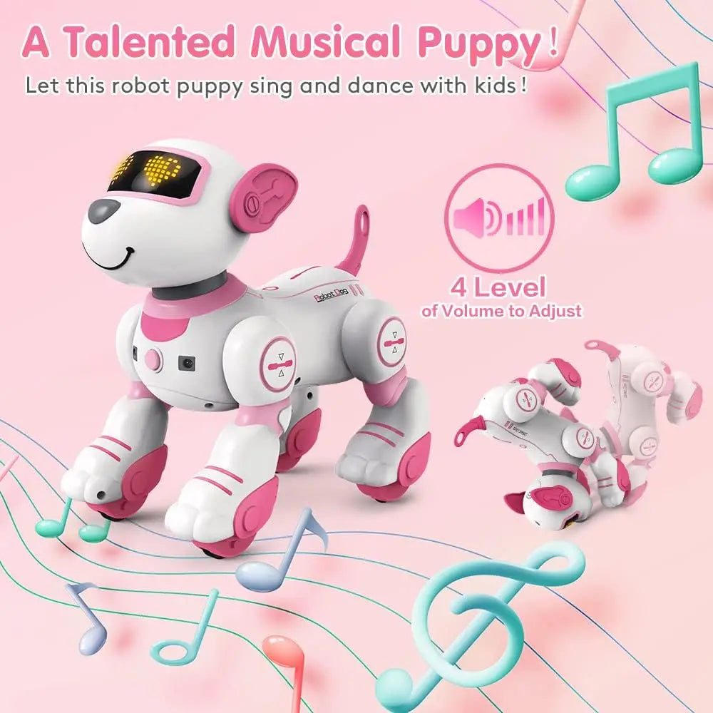 Funny RC Robot Electronic Dog Stunt Dog Voice Command Programmable Touch-sense Music Song Robot Dog Toy Christmas Gifts for Kids