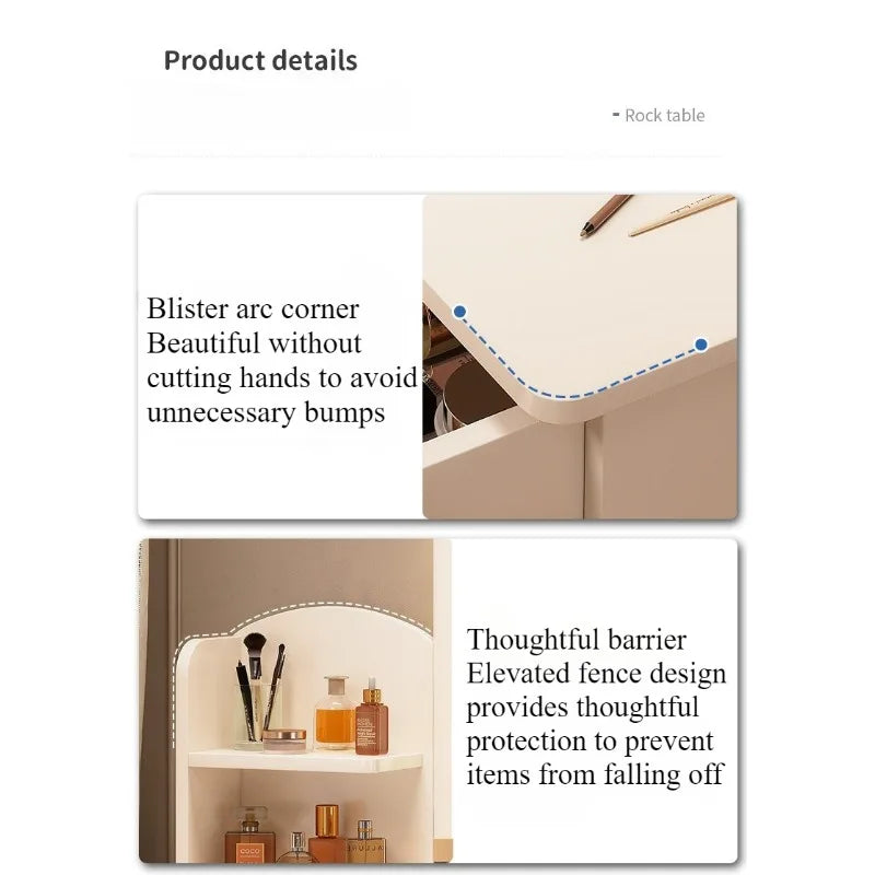 dressing table Small apartment with mirror storage storage makeup integrated table Modern simple European masterbedroomdressing