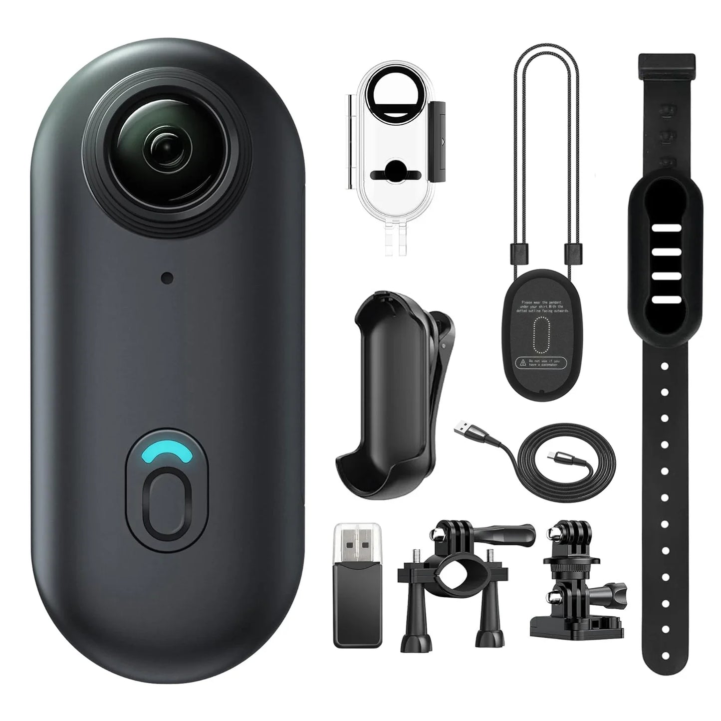 Pocket 4K Mini Camera Magnetic Wearable Cam with Waterproof Shell WiFi Bike Camera Friendly for Casual Cycling Vlog Home Use