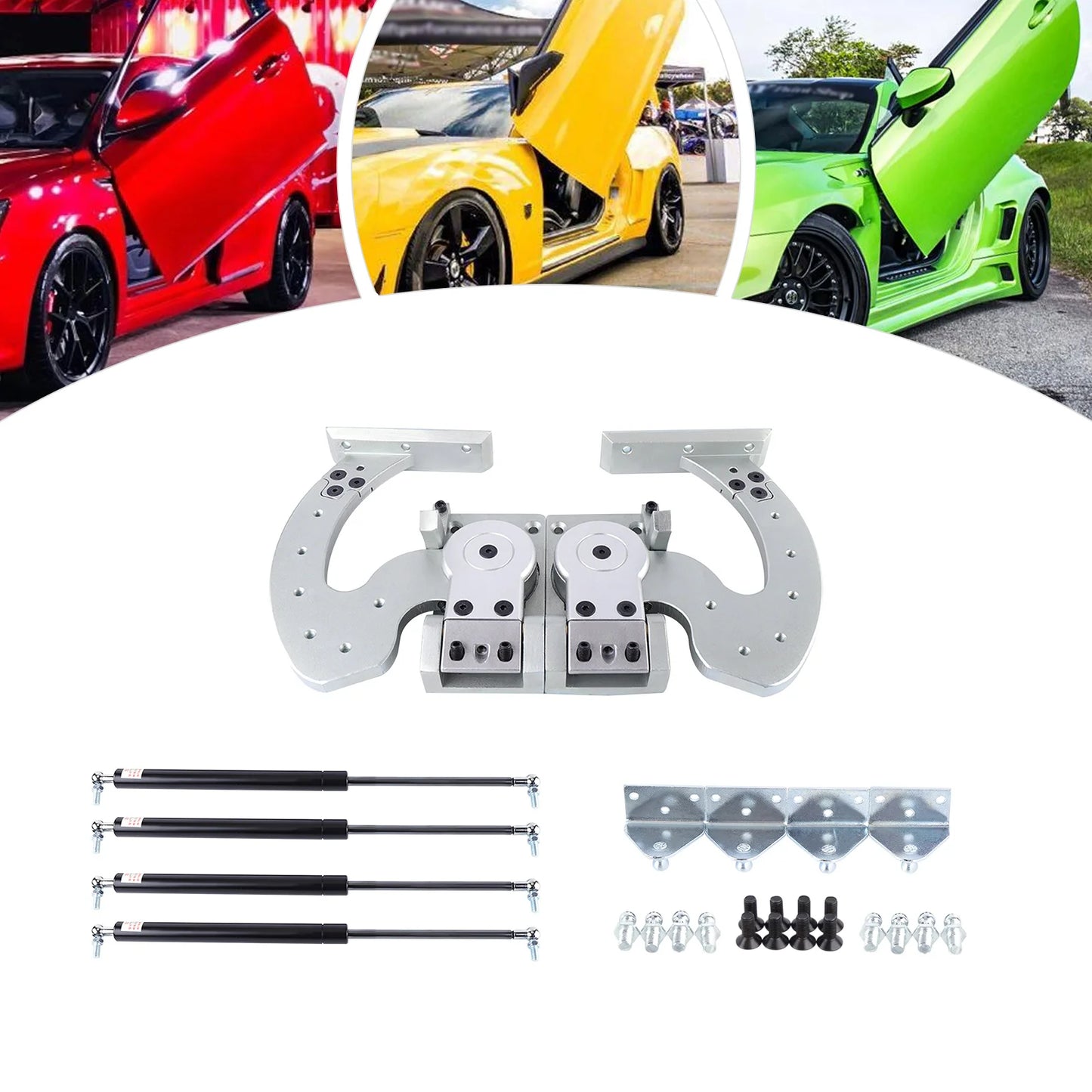 Universal Vertical Doors Hinge Kit Lambo Door Bolt Kit Adjustable 90 Degree Most Car Vertical Doors