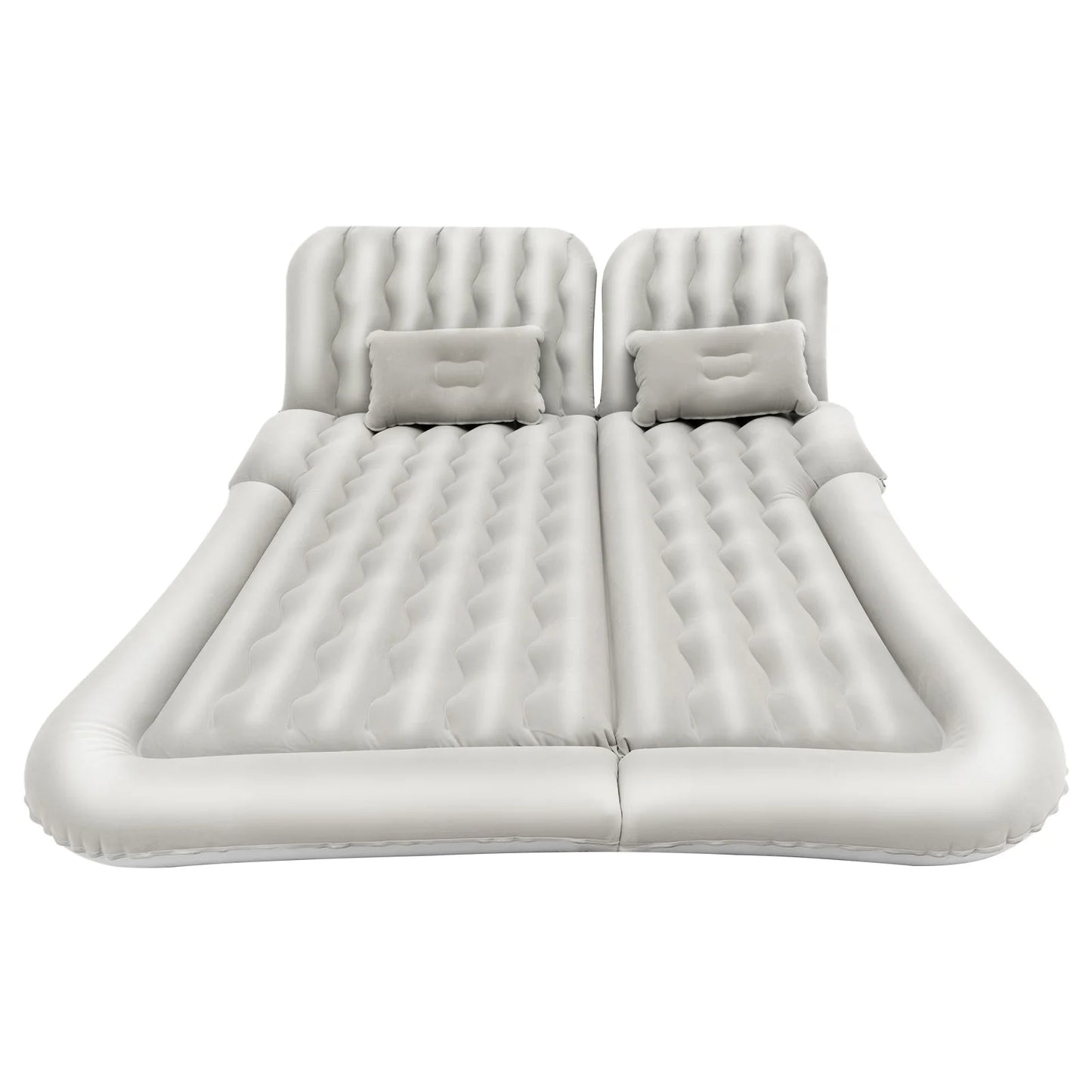 Universal Foldable Inflatable Bed Portable Inflatable Mattress Set Car Back Seat Sleeping Flocking Air Bed Cushion w/Pump+Pillow