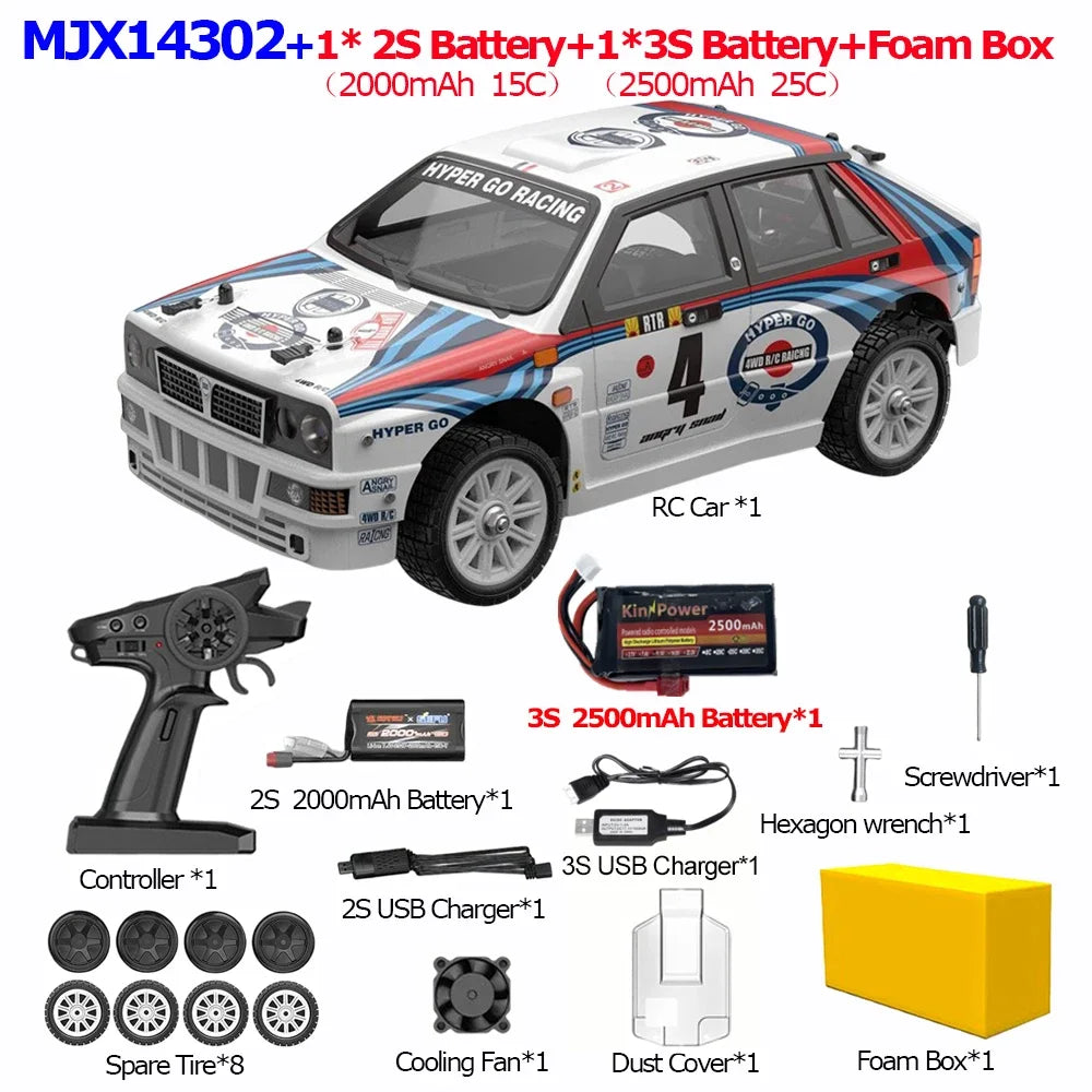 1/14 MJX 14302 New V2.0 Rc Car Brushless Motor Hyper Go 4wd Off-Road Remote Control Cars 55km High Speed Racing Drift Toy Kid