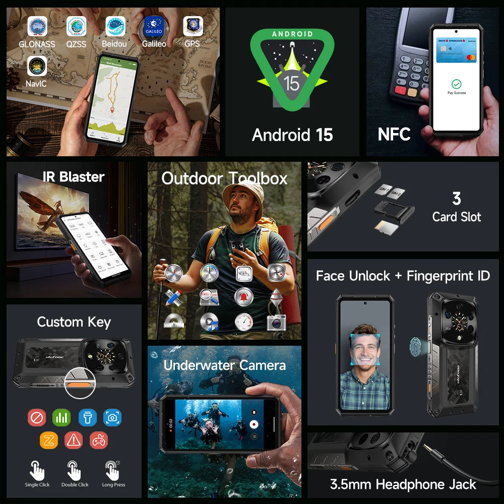 【Ships from US 】Ulefone Armor 28 Ultra 5G AI Rugged Phone 1TB ROM+32GB RAM Android Smartphone AMOLED 6.67" 10600mAh Mobile phone