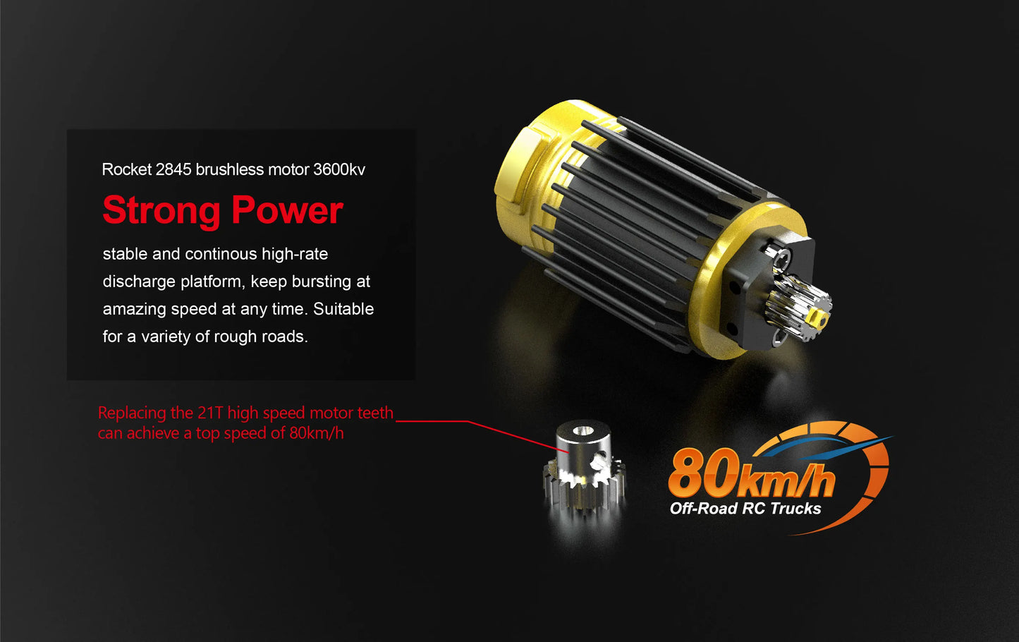 80km/h JIUSI PT14R 1/14 RC Car Brushless 2.4G Remote Control Racing Car 4WD High Speed Off-road RC Truck 3S 35C 2200mAh