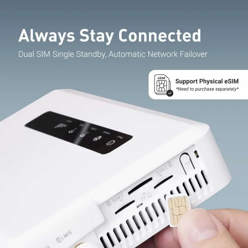 Home GL-X3000 (Spitz AX) Cellular Gateway 5G Router for House & RV, Wi-Fi 6,  Area/Road Trips (Free 10GB SIM Card)
