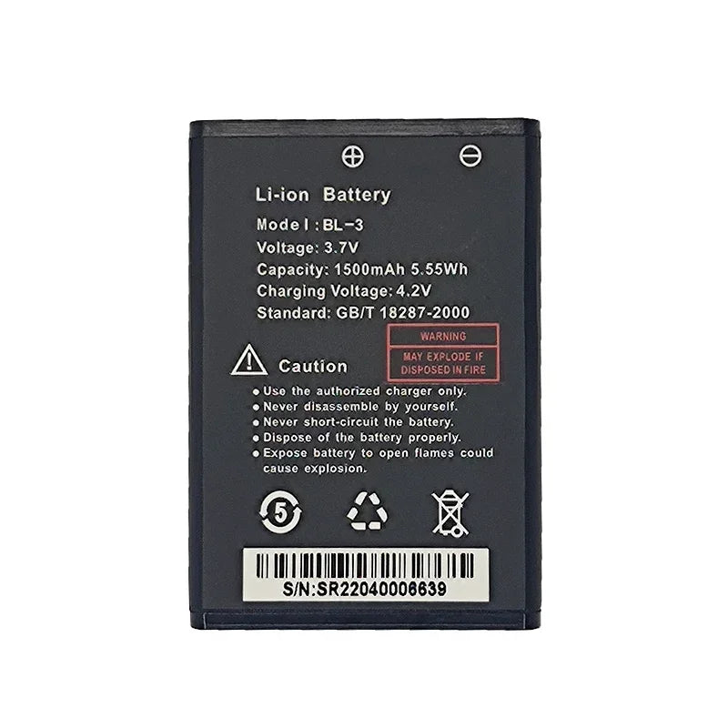 2pcs For UV-3R Walkie Talkie Battery 1500mAh for BF-UV3R Two Way Radio Accessories UV 3R Radio Extra Battery Model BL-3