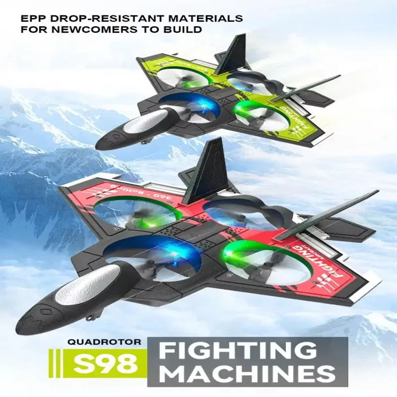 Rc Aircraft Foam Remote Control Plane Stunt Fixedwing Four-Axis Combat Drone Kids Toy Radio-Control Glider Children Gift S98