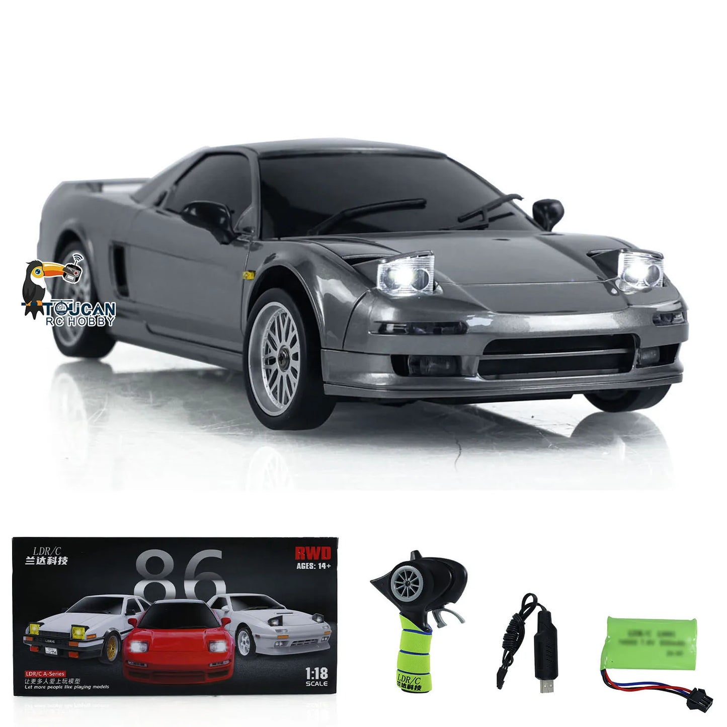 US Stock Toys 1/18 RWD RC Racing Drift Car 4x2 LDRC LD1803 Gyroscope High Speed Drifting Vehicle Enthusiasts Model Boys Gift
