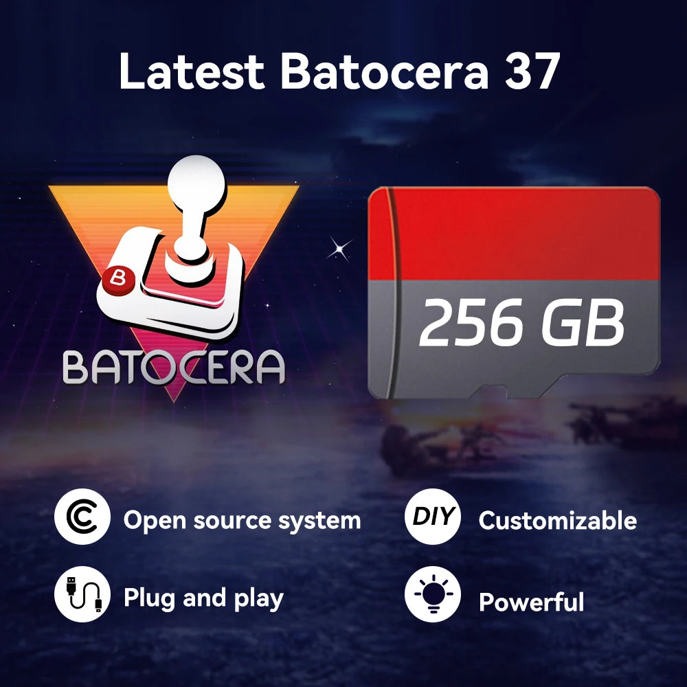 Batocera Retro Gaming TF Card For Windows PC/MAC/Steam Deck Oled/Handheld Game Console  Built-in 51400 Games For PS3/PS2/PS1/WII