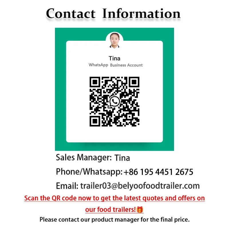 Belyoo BBQ Concession Trailer Fully Equipped Mobile Coffee Bar Shop Fast Food Trailer Food Truck Manufacturer With Full Kitchen