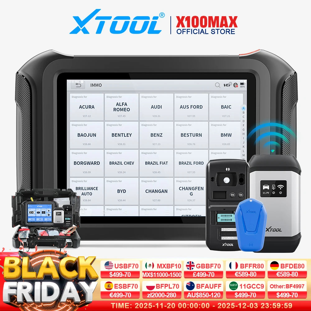 XTOOL X100 MAX Advanced IMMO Key Programmer All System Diagnostic ECU Coding 42 Service Bi-Directional Control Scanner x100 PAD3