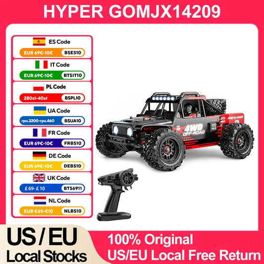 MJX 14209 1/14 RC Car 75km/h Hyper Go Brushless 2.4G Remote Control Truck 4WD Off-road Racing RC Truck Hobby RC Toy
