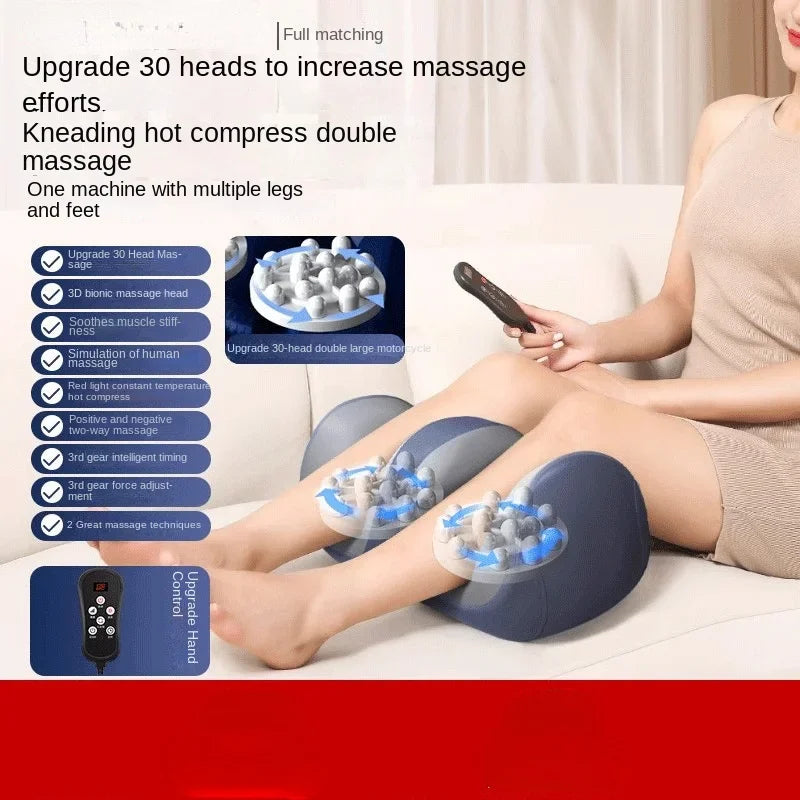 Calf Massager Remote Control Hot Compress Kneading The Soles of The Feet Home Leg Massager Multifunctional Foot Massage