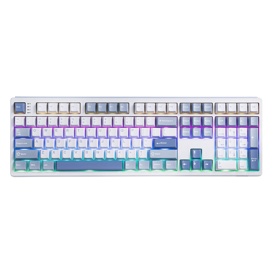 EPOMAKER TH108 100% Full Size Gasket Wired/Bluetooth/2.4Ghz Wireless NKRO Mechanical Gaming Keyboard 8000mAh Battery RGB Backlit