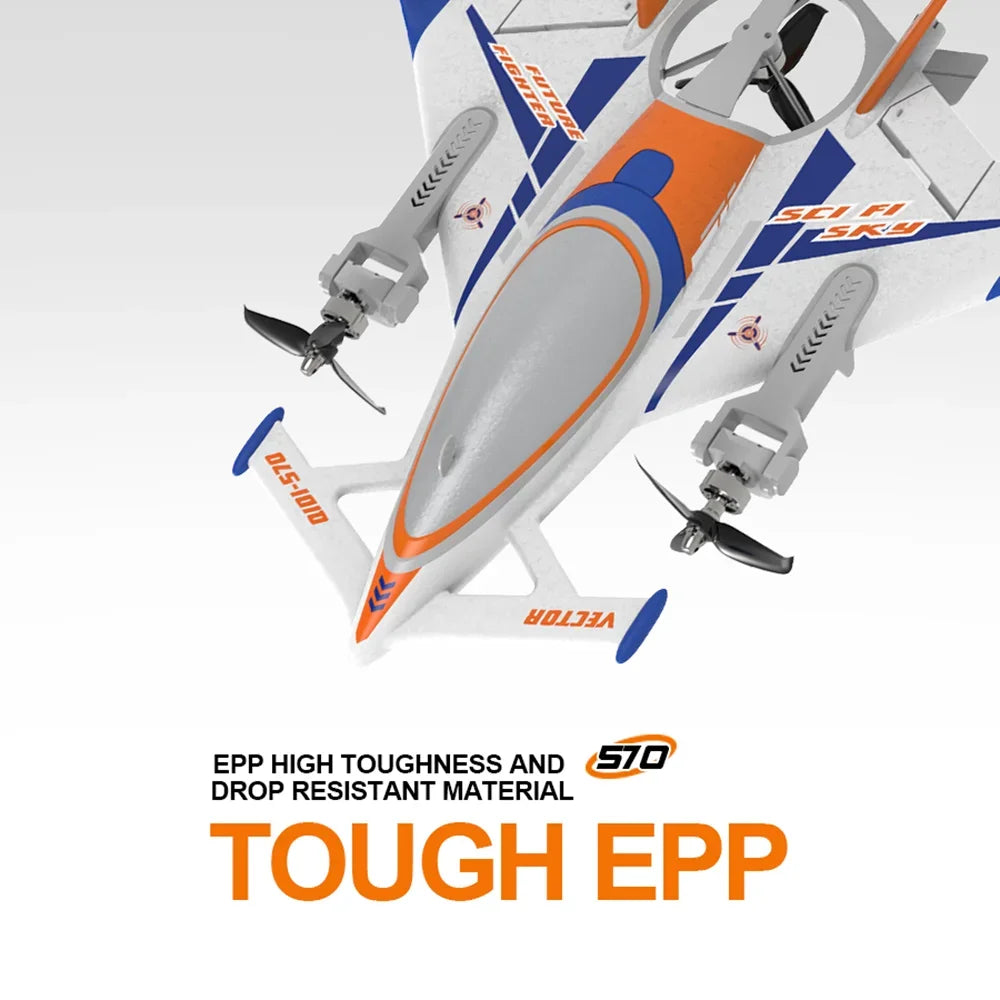 QIDI570 RC Glider 2.4G Remote Control Flying Aircraft Brushless Motor 360° Rotation 3D/6G Stunt Airplane Fixed Wing Plane Model