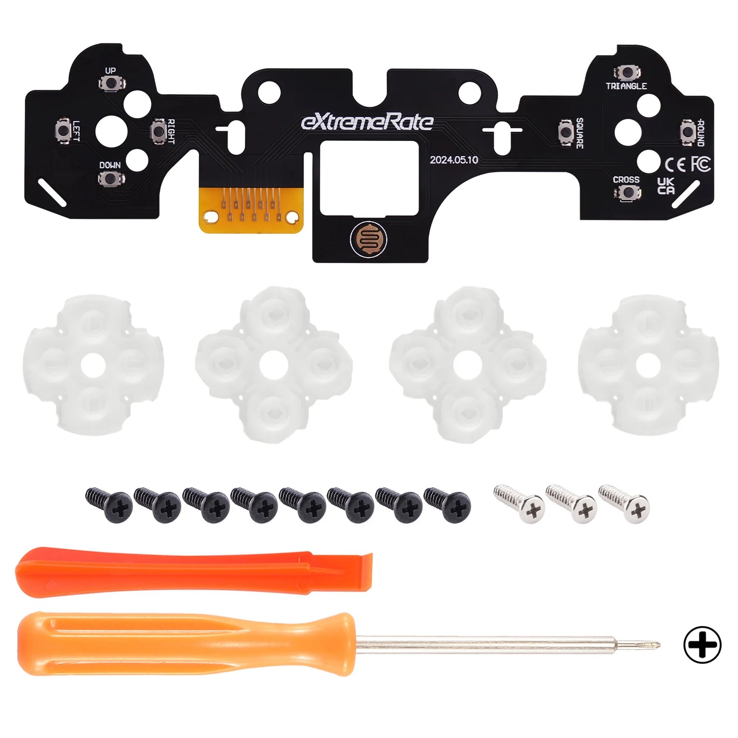 eXtremeRate Face Clicky Kit V3, Custom Tactile Switch Dpad Action Buttons, Mouse Click Kit for ps5 Controller BDM-010 BDM-020