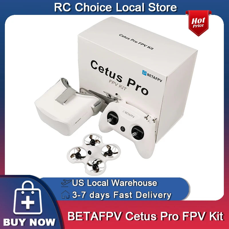 BETAFPV Cetus Pro FPV Kit Remote Drone VR02 Goggles 5.8G Transmitter for Frsky Brushless RC Drones Outdoor Toy