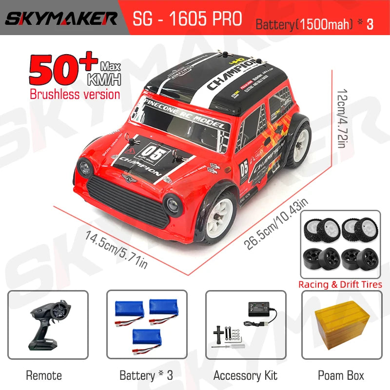 SG1607 SG1605 SG1606 UD1607 UD1608 Pro 1/16 RC Car High Speed 2.4G Brushless 4WD Drift Remote Control Racing Car toys For Boys