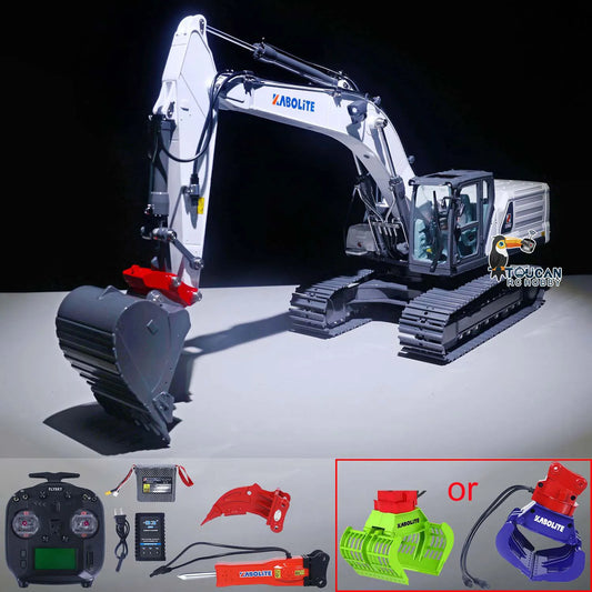 US Stock Kabolite K961-100S 1/18 Alloy Hydraulic RC Excavator Model Digger Light Radio Control Truck Cars Toys Gifts TH22472