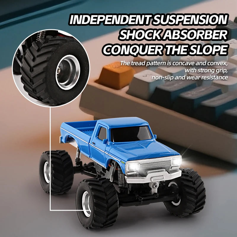1/36 RC Crawler Car 2.4G 4WD Off-road Climbing Electric Remote Contorl Vehicle RTR Model with LED Lights Toys for Children