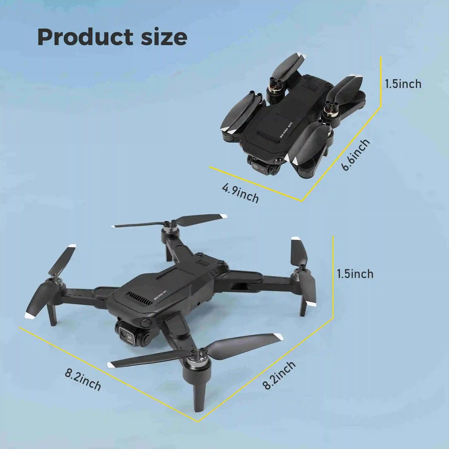 RC Drone Brushless Motor Long Flight Times GPS Drone Quadcopter with Remote Controller 2 Batteries Remote Control Drone RC Drone