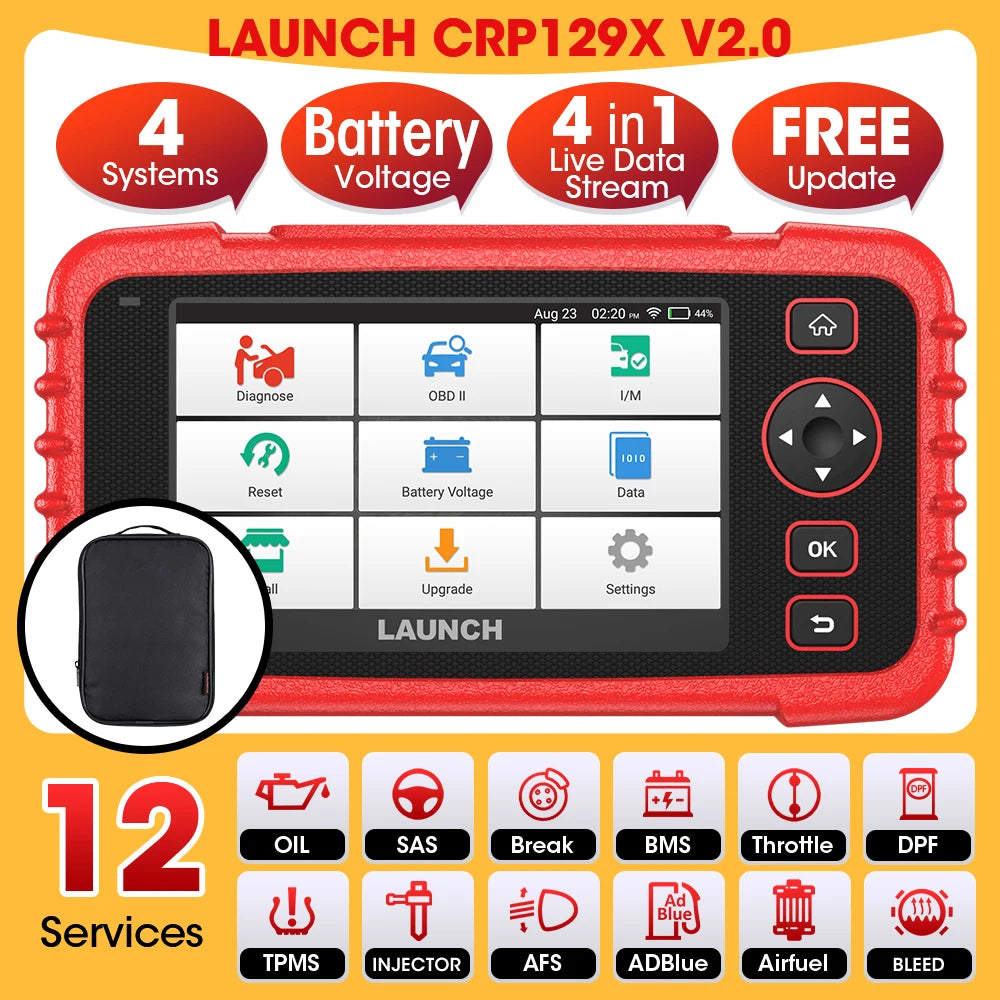 LAUNCH X431 CRP129X V2.0 Diagnostic Tools OBDII Scanner Professional Automotive Scanner Diagnostic Scanner
