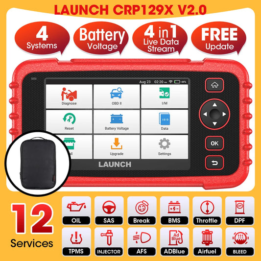 LAUNCH X431 CRP129X V2.0 Diagnostic Tools OBDII Scanner Professional Automotive Scanner Diagnostic Scanner