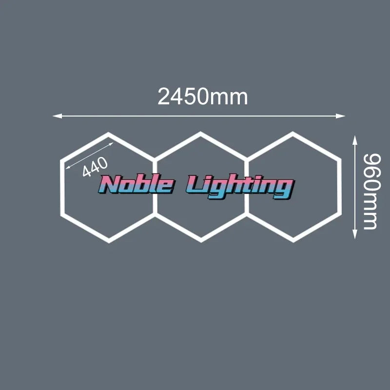 1-5PCS Honeycomb Led Light Garage Light Hexagon Led Lamp Led Tube Ceiling Lighting for Auto Car Body Repair Workshop Customized