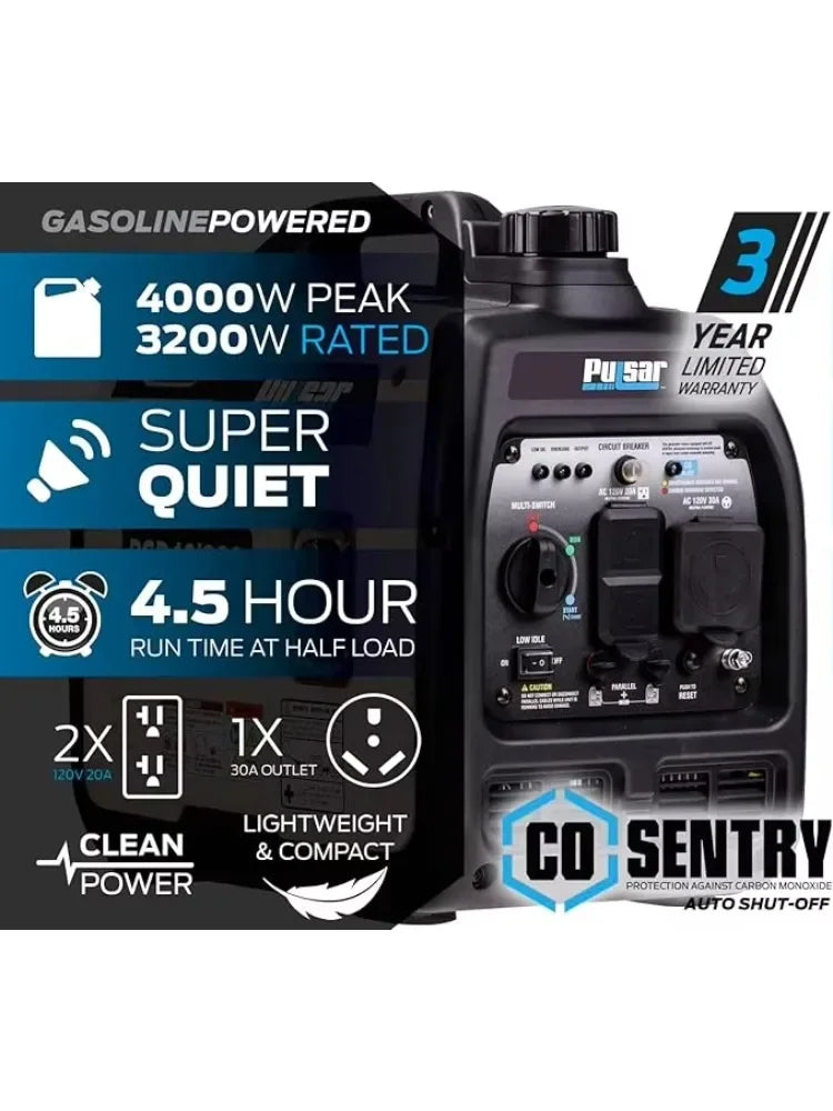 BestsellerPGD40ISCO Ultra Light Quiet 4000W Portable Gas Inverter Generator