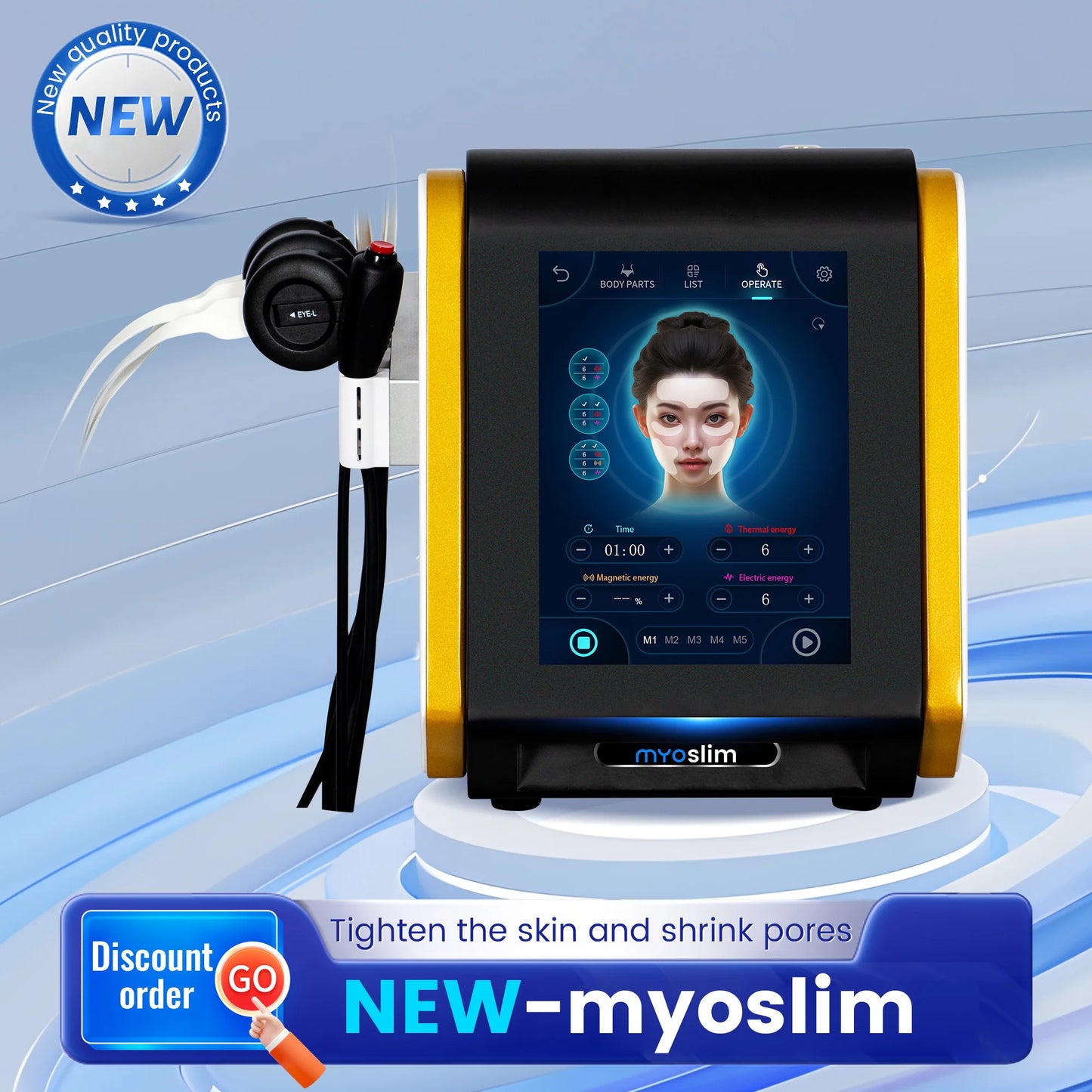 Latest Strong Pulsed Magnetic EMS And PEface RF Heat Energy Output face lifting Lift Wrinkle Removal 5 Handle Machine 2025