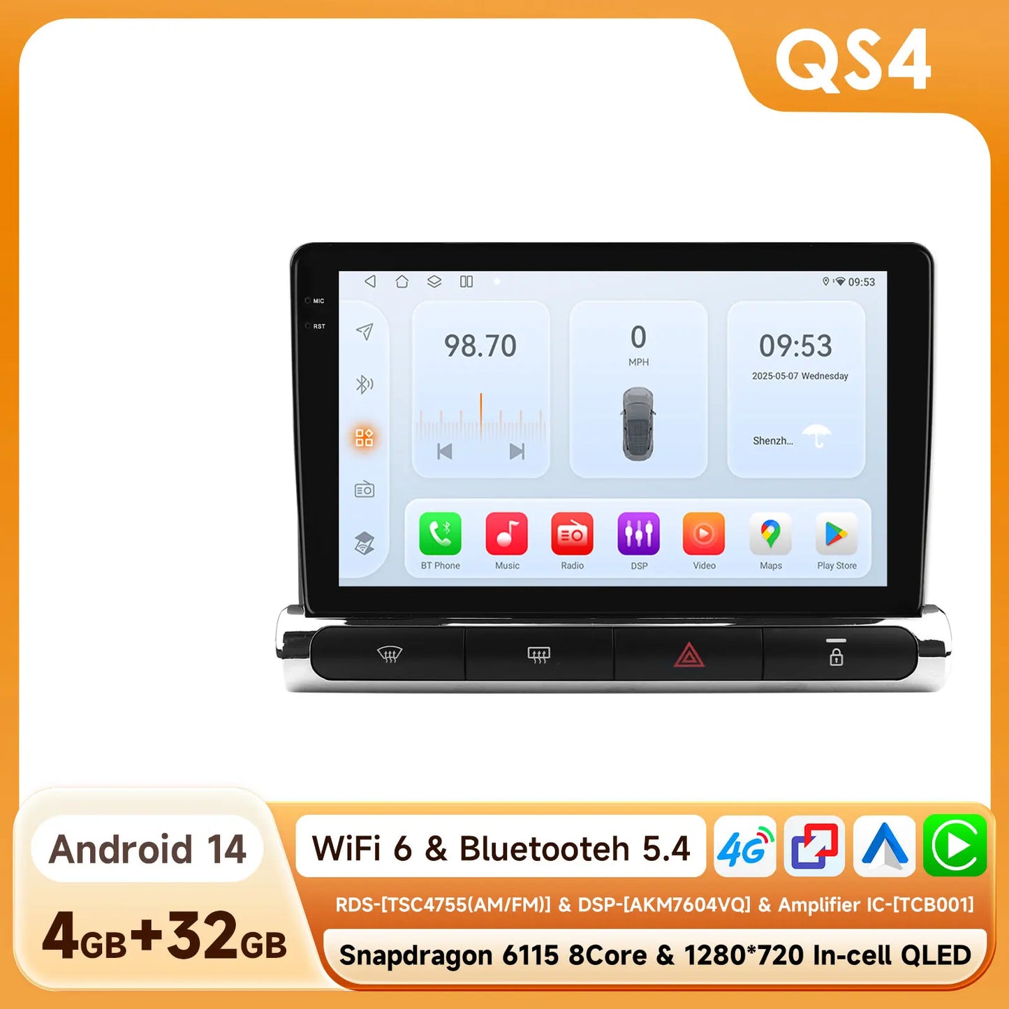 Hizpo Car Electronics Intelligent Systems For Citroen C3 C4 Aircorss (Brazil) 2017 - 2023 Auto Radio Carplay Android Auto GPS 4G