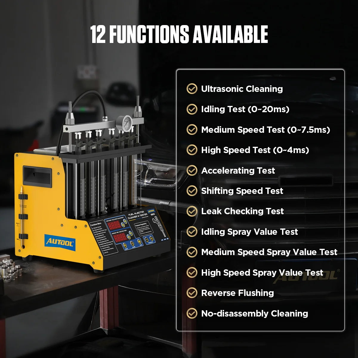 AUTOOL CT200 Injector Ultrasonic Cleaner & Tester Machine PK CNC602A Gasonline Nozzle Cleaner Fuel Injectors