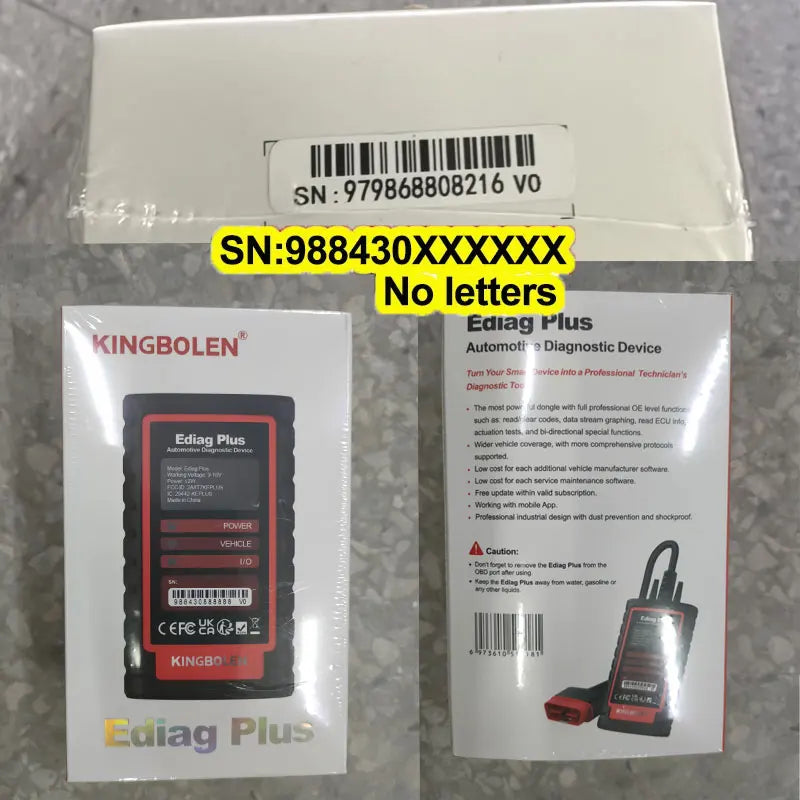 KINGBOLEN Ediag Plus Bluetooth Scanner, All System Bidirectional Control OBD2 Diagnostic Scanner for iOS & Android with ECU Codi