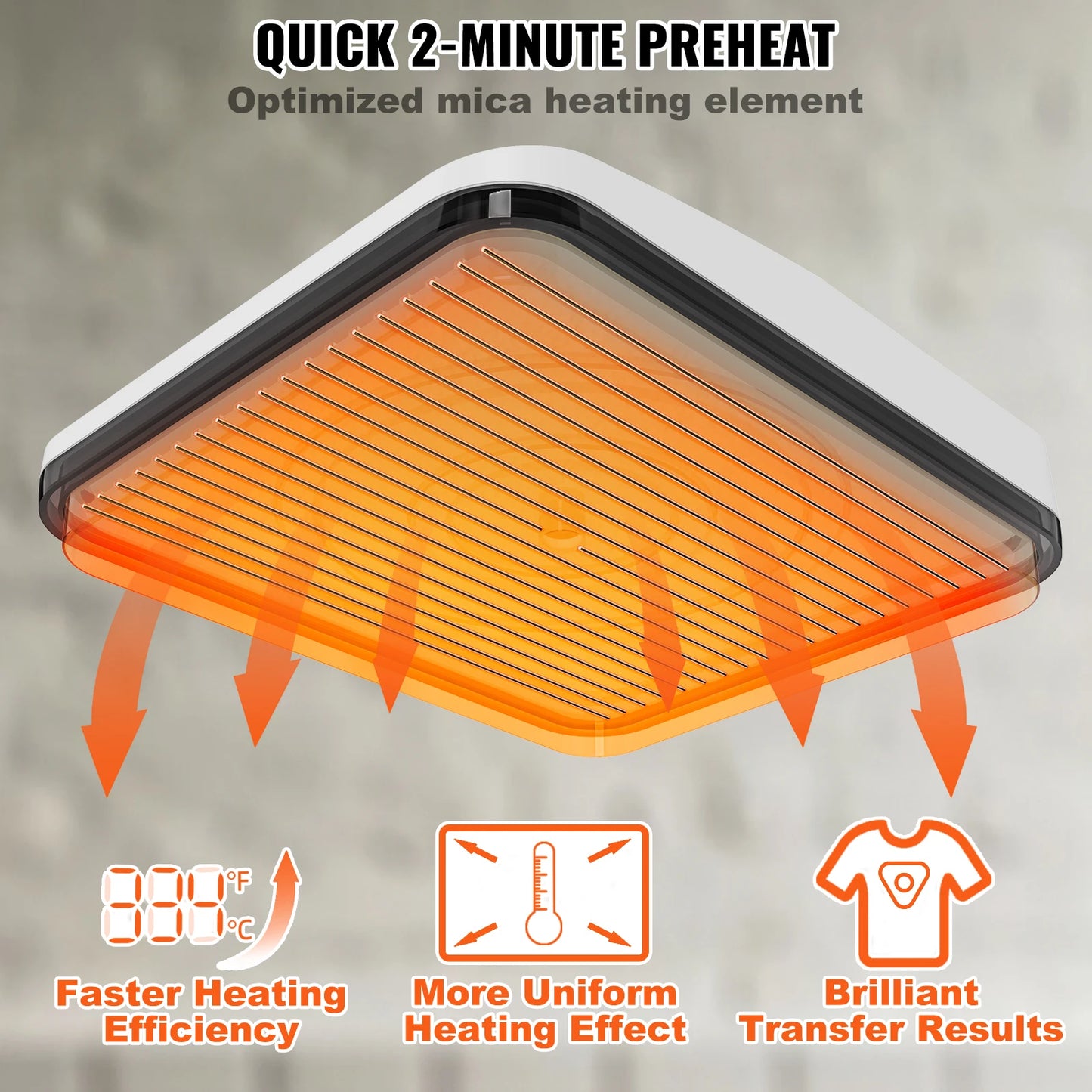 SucceBuy 9x9/12x10 in Portable Heat Press Machine DIY Shirt Printing Multifunctional Sublimation Transfer HTV Vinyl T-shirt Bag