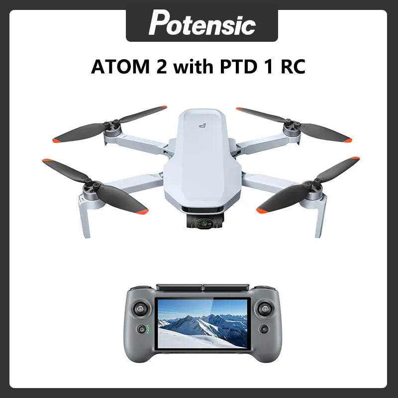 Potensic C0 ATOM 2 Drone with PTD 1 Remote Control 4K Video, 8K Photo Camera 10KM 2.7K Vertical Shoot, AI Night Shoting AI Track