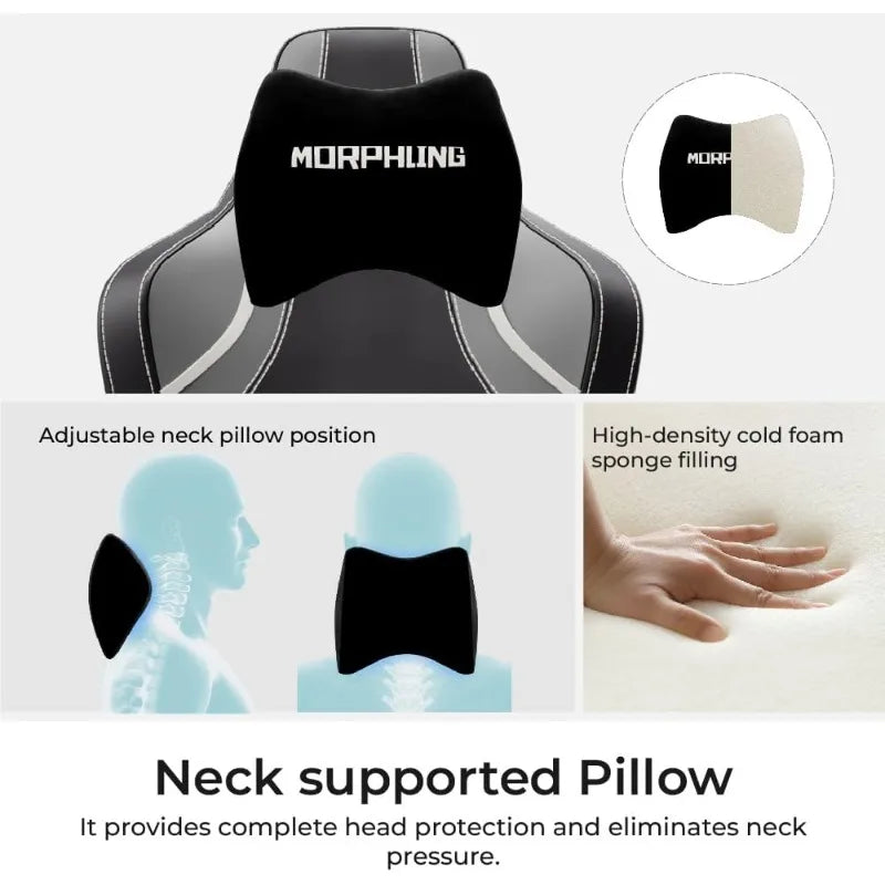 Morphling Ergonomic Gaming Chair,Adjustable Office Computer Chair with Dynamic Lumbar Support and Thicken Seat,Enlarge